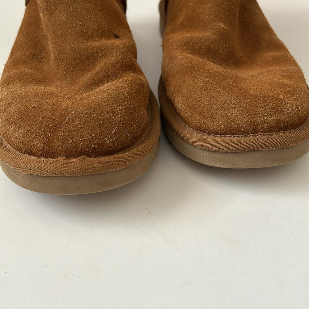 UGG Koolaburra Victoria Short Boots Size 8 Women's Brown Bow Suede Leather - Picture 3 of 12